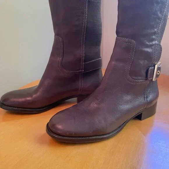 REDUCED Tory Burch Jack Landed Elastic & Leather Over The Knee Riding Boots 7 - Picture 12 of 12